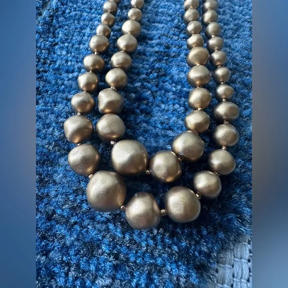 Vintage Laguna Gold Tone Rounded Beaded Necklace - Picture 4 of 7